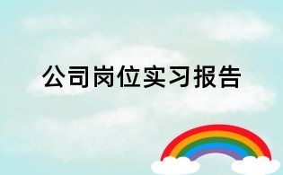 公司崗位實(shí)習(xí)報(bào)告