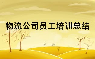 物流公司員工培訓(xùn)總結(jié)