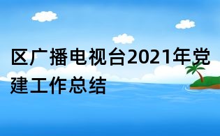 區廣播電視臺2021年黨建工作總結