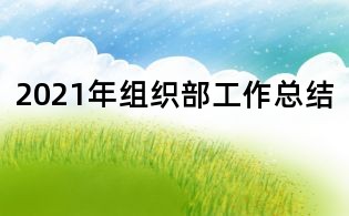 2021年組織部工作總結