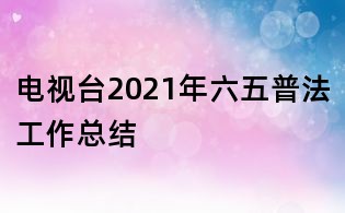 電視臺2021年六五普法工作總結