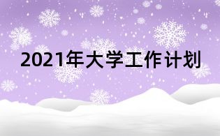 2021年大學工作計劃