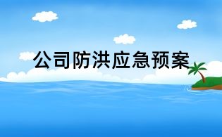 公司防洪應急預案