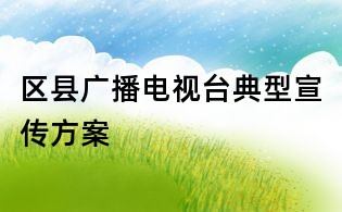 區縣廣播電視臺典型宣傳方案