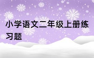 小學語文二年級上冊練習題