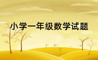 小學一年級數學試題