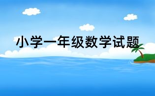 小學(xué)一年級數(shù)學(xué)試題