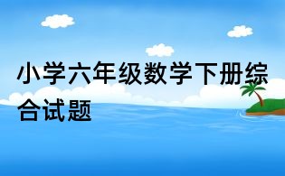 小學六年級數學下冊綜合試題