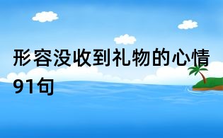 形容沒收到禮物的心情91句