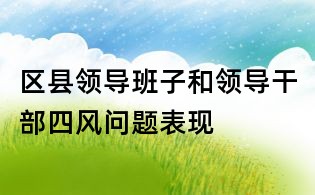區(qū)縣領(lǐng)導班子和領(lǐng)導干部四風問題表現(xiàn)