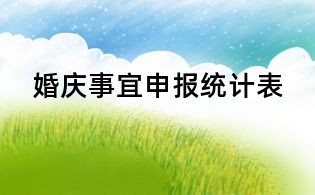 婚慶事宜申報(bào)統(tǒng)計(jì)表