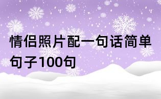 情侶照片配一句話簡單句子100句