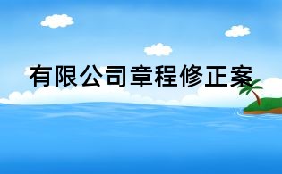 有限公司章程修正案