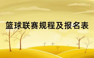 籃球聯(lián)賽規(guī)程及報名表