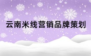 云南米線營銷品牌策劃