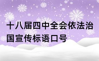 十八屆四中全會依法治國宣傳標語口號