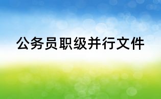 公務(wù)員職級并行文件