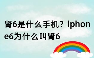 腎6是什么手機？iphone6為什么叫腎6