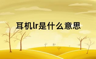 耳機lr是什么意思