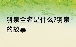 羽泉全名是什么?羽泉的故事