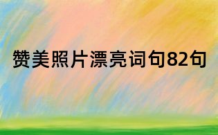 贊美照片漂亮詞句82句