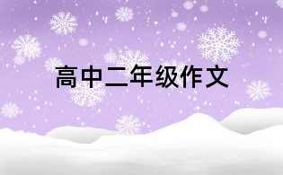 高中二年級作文